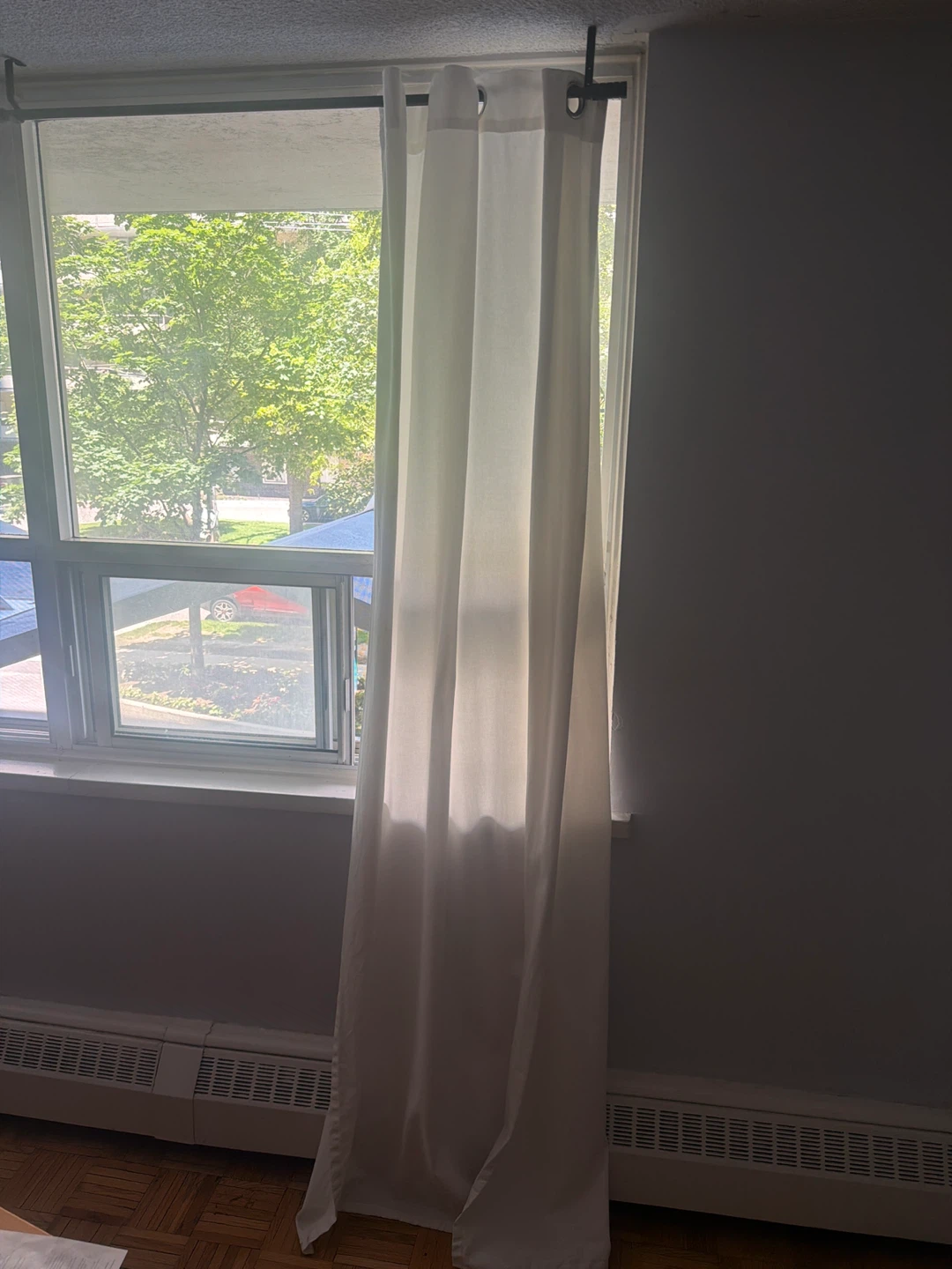 Extra long White Grommet Curtains - Set of 2 - photo 2