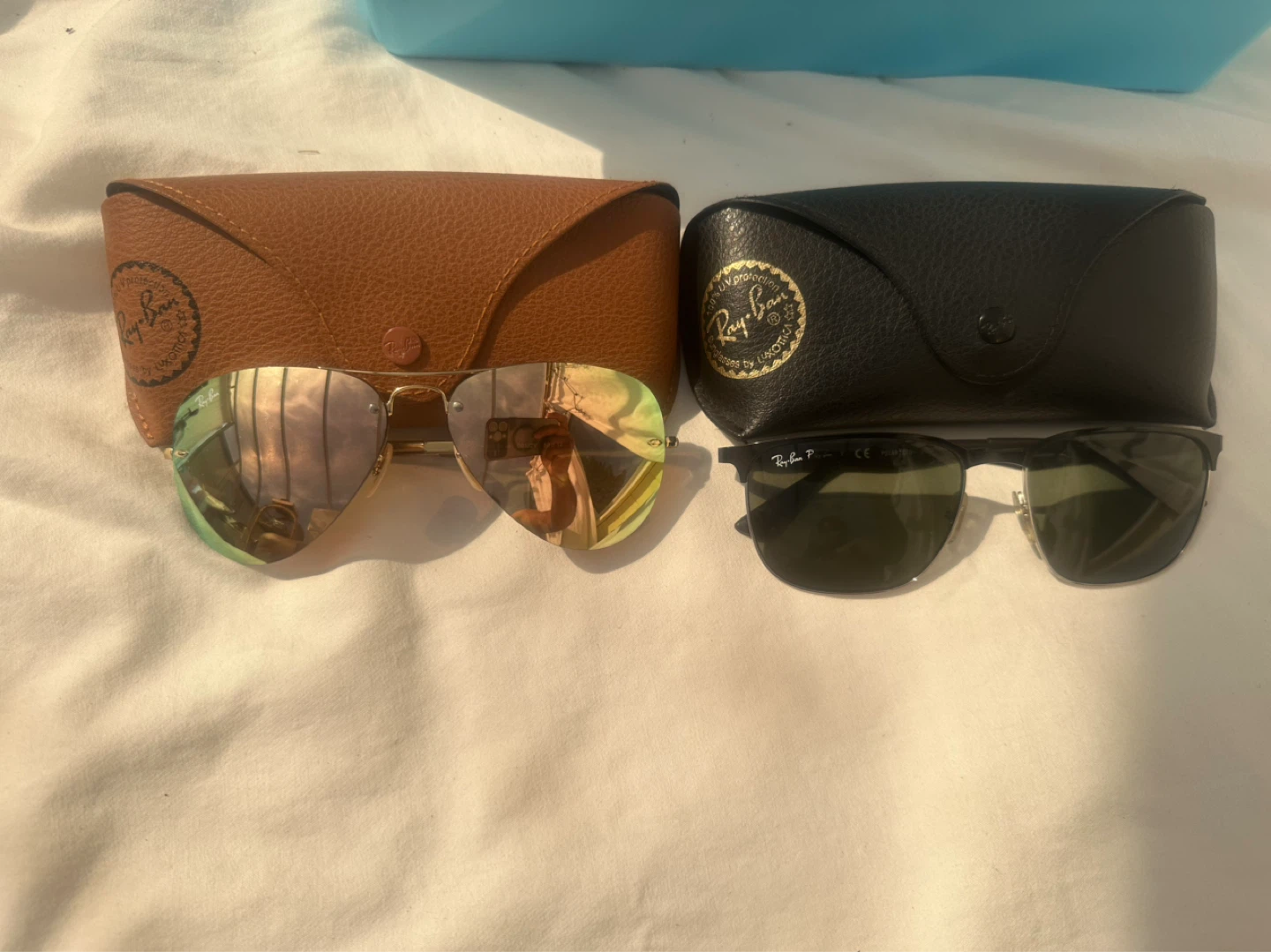 Ray-Ban Aviator ($160) and Clubmaster ($160) with Cases