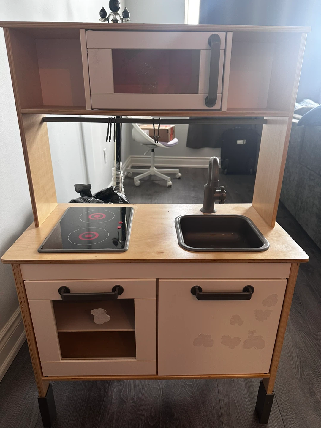 IKEA Wooden Play Kitchen with Sink and Stove