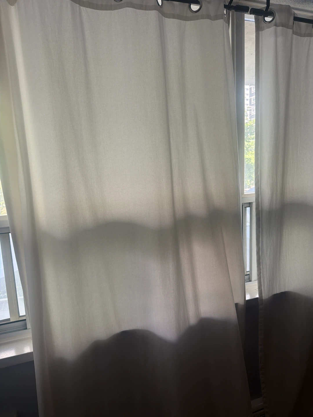 Extra long White Grommet Curtains - Set of 2 - photo 4