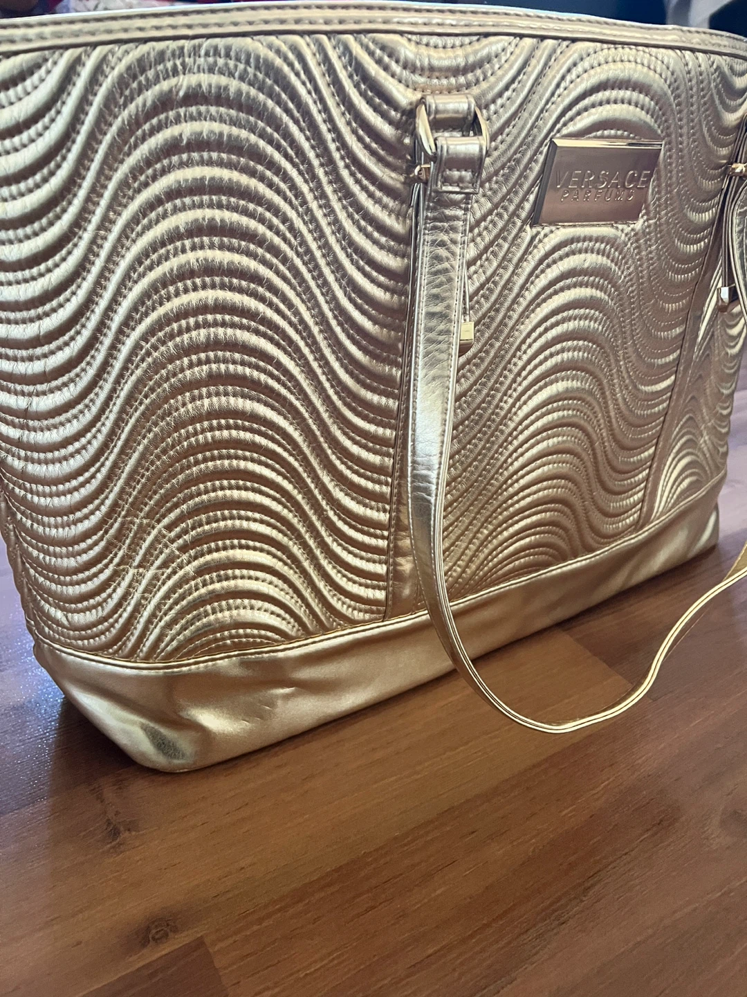 Versace  Gold Quilted Tote Bag - photo 4