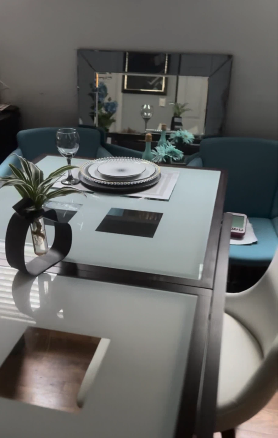 Modern Glass Top Extendable Dining Table ⚽️ - photo 3