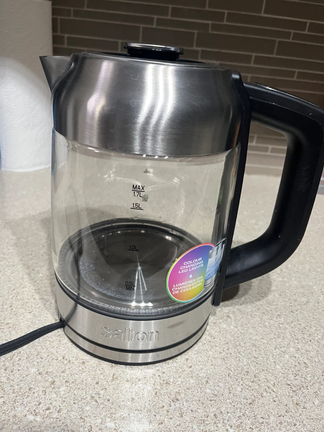 Salton Temperature Control Glass Kettle 1.7L