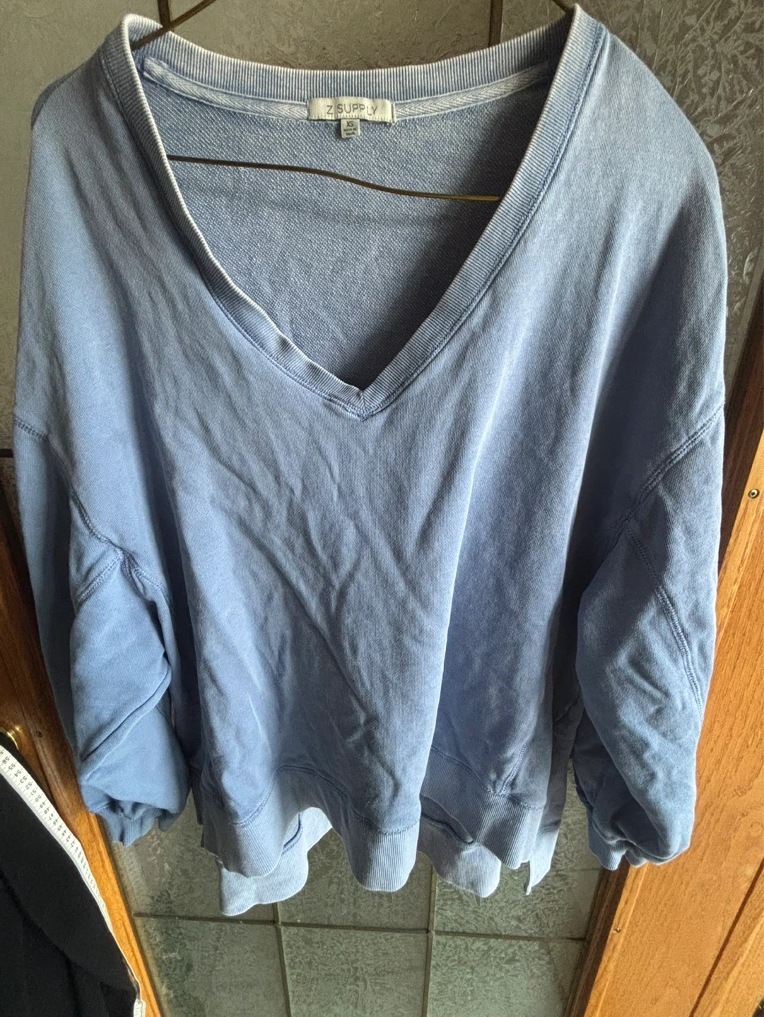 Z Supply Blue V-Neck Sweatshirt - photo 2