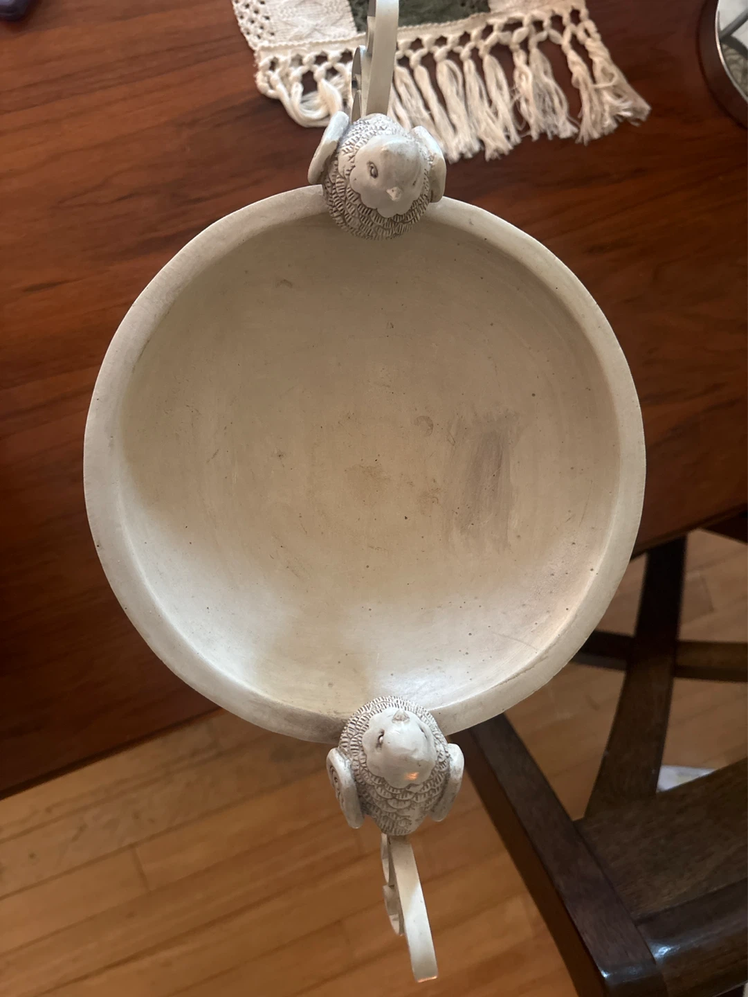 Decorative Bird Bath Pedestal with Two Birds - photo 2