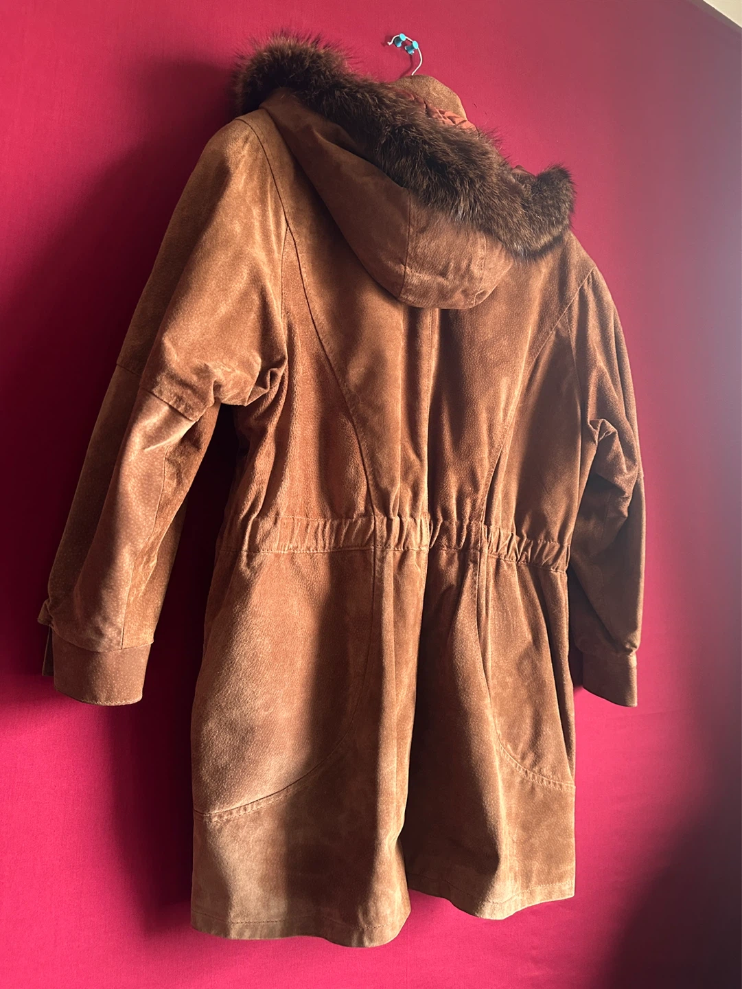 Genuine Suede Braemar by Jeremy Scott Parka with Fur Hood