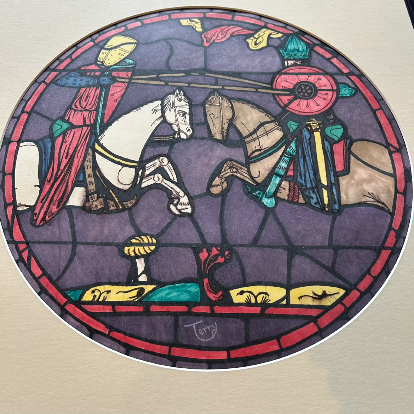 Original ArtWork  Medieval Jousting Artwork by Terry⚽️ - photo 5