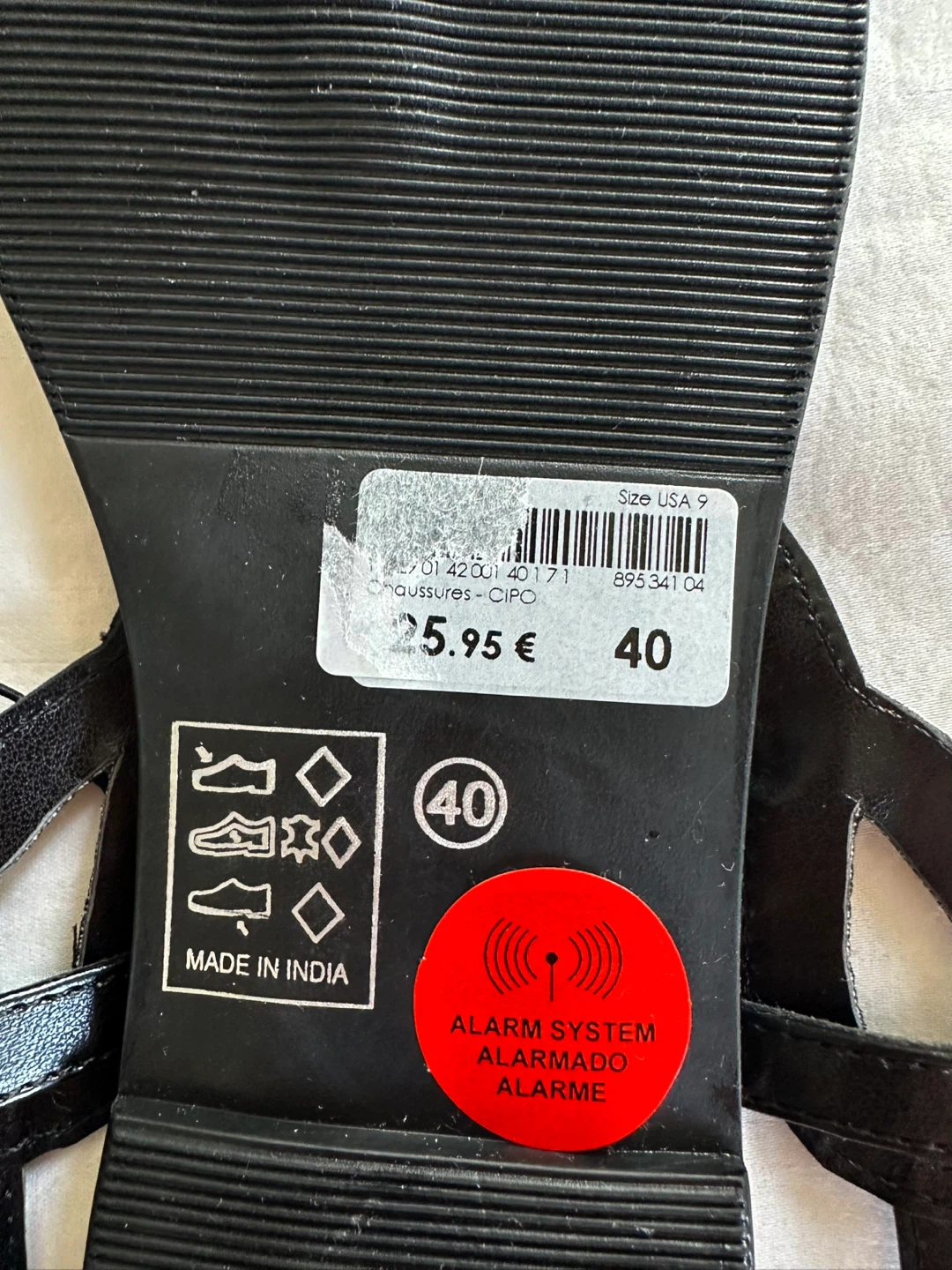 ⚽️ 🆕 Promod Leather Black Beaded Sandals Size US 9 - photo 4