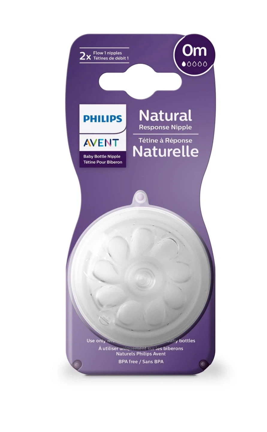 Philips Avent Natural Response Baby Bottle Nipples - Flow 1