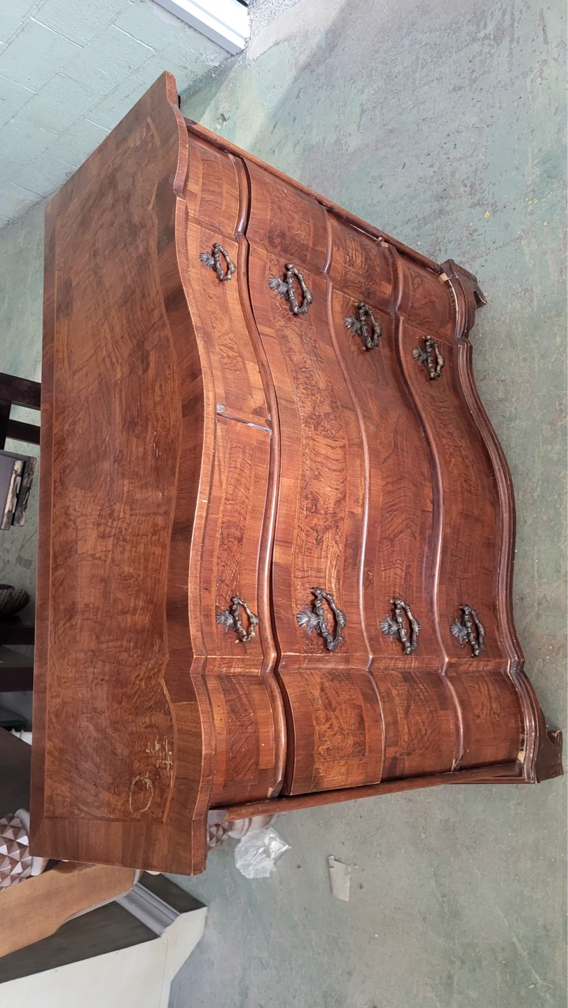 Antique Wooden Dresser with Ornate Handles - photo 4