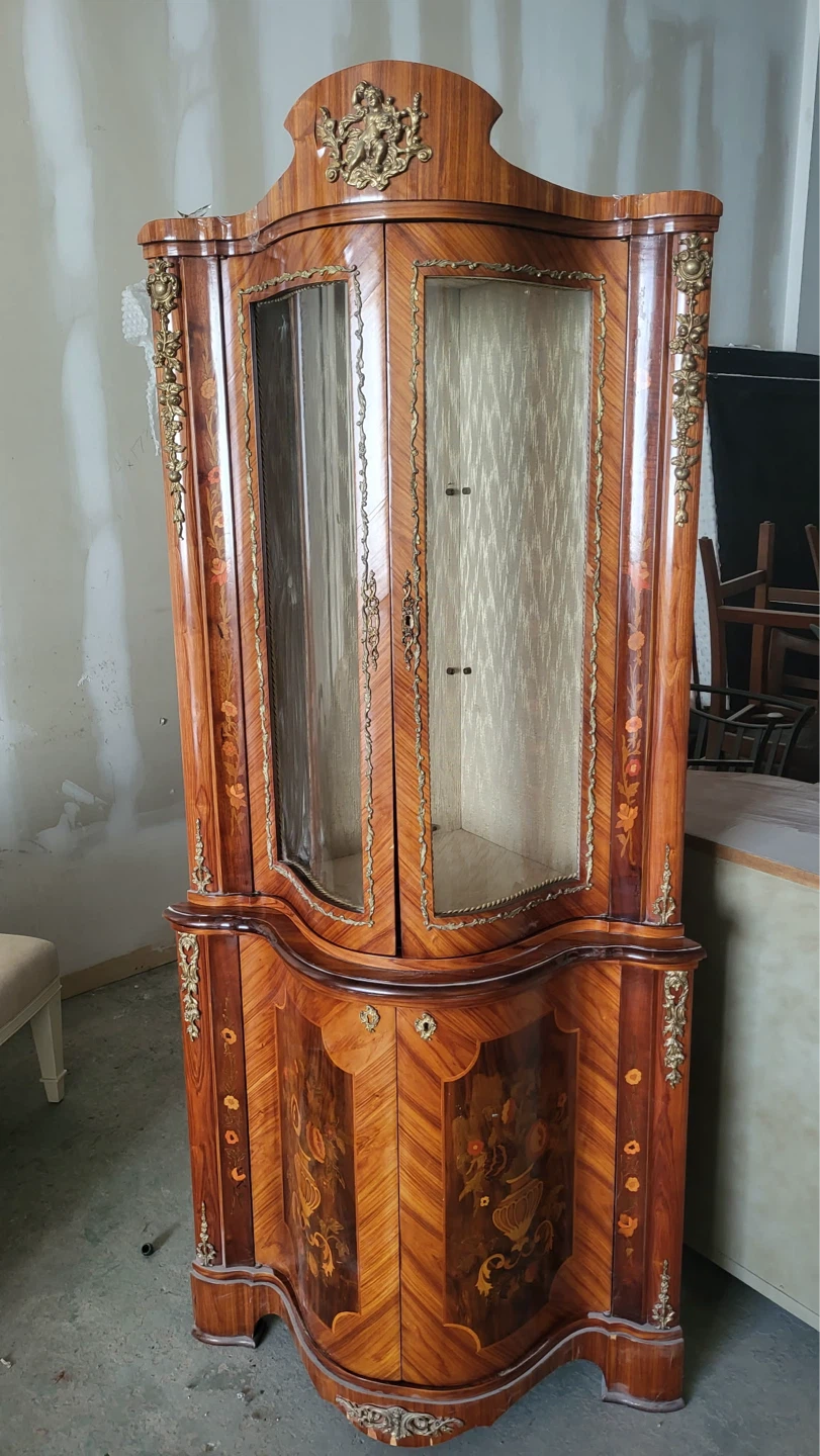 Antique Corner Cabinet with Glass Doors - photo 2