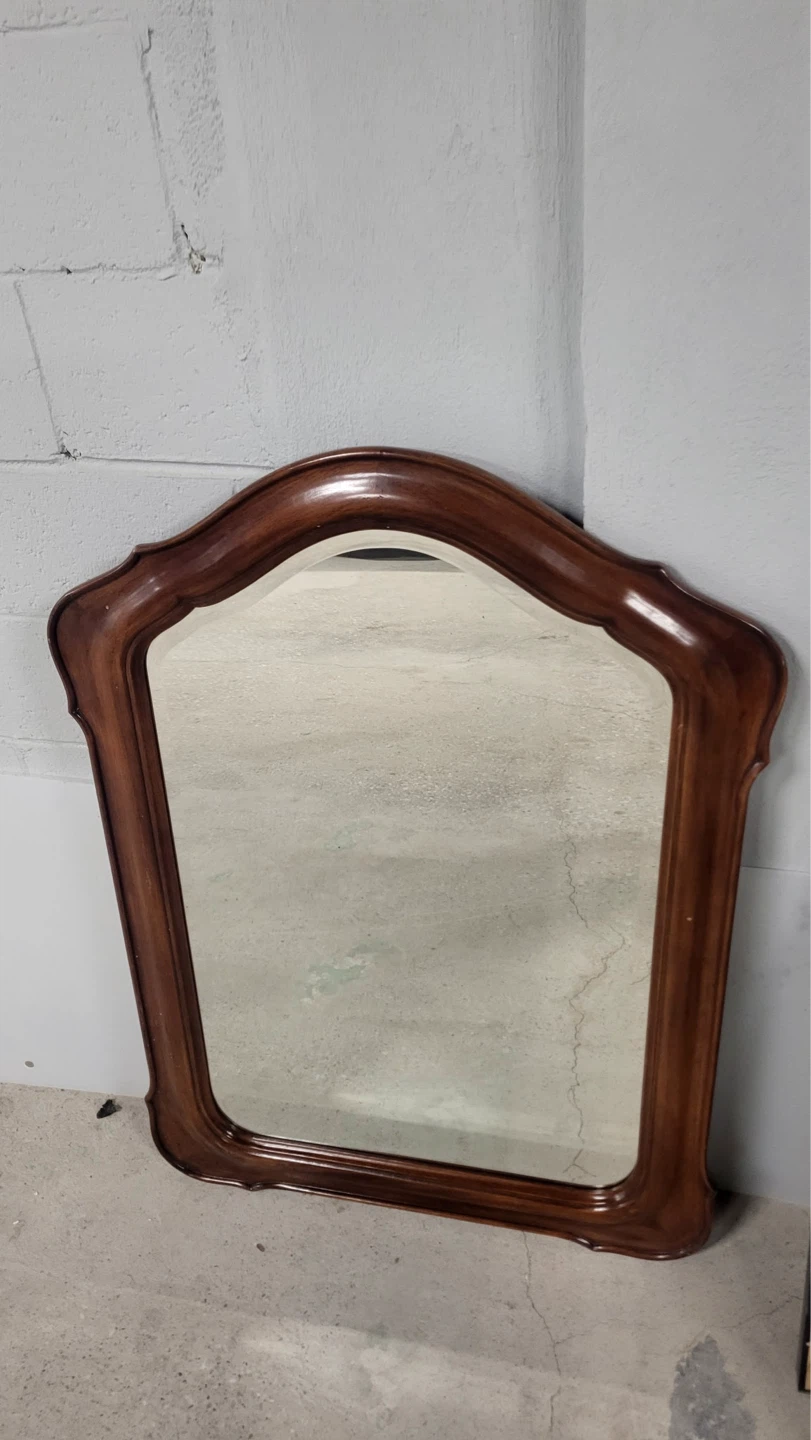 Vintage Wooden Framed Mirror