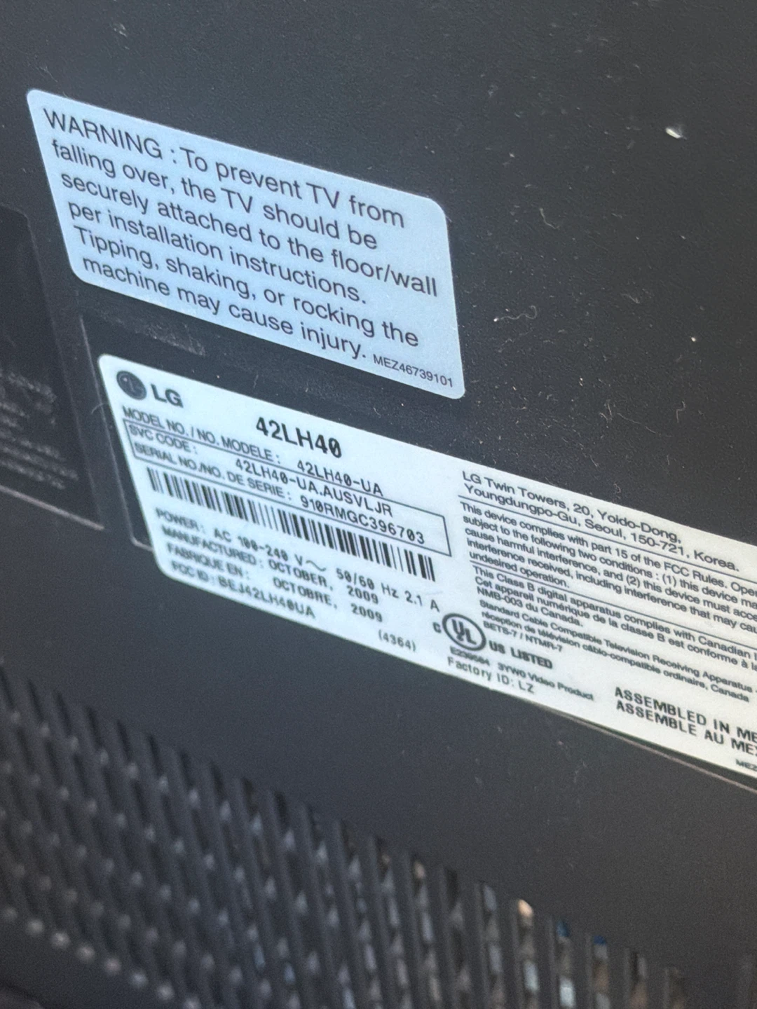 Lg tv  42LH40 - photo 2