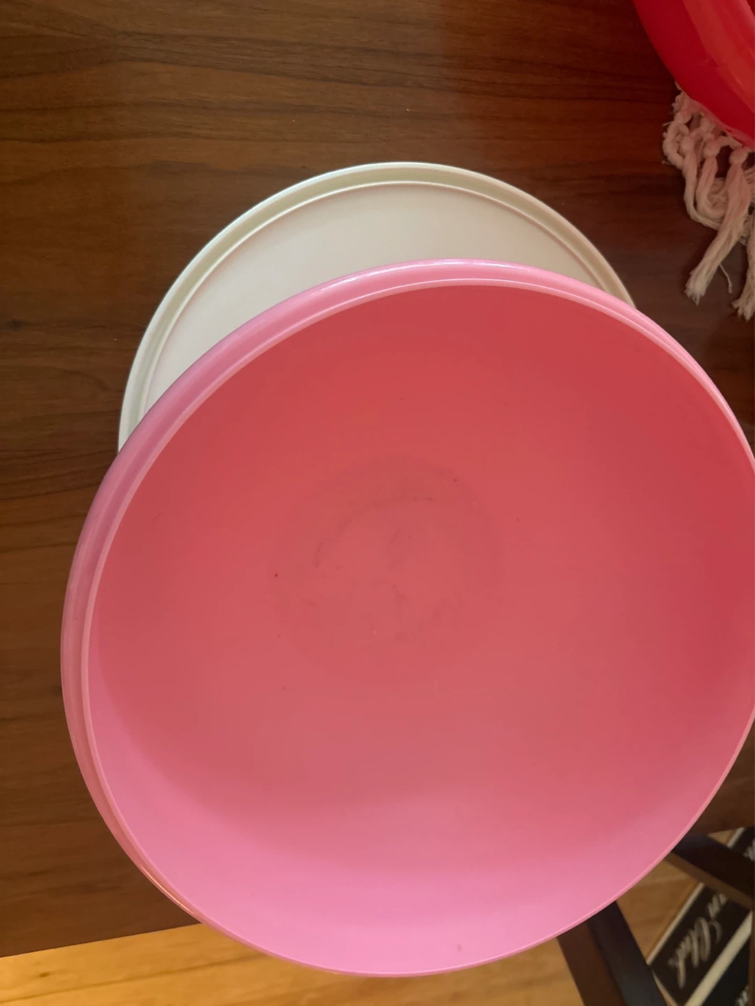 Classic Pink and White Tupperware