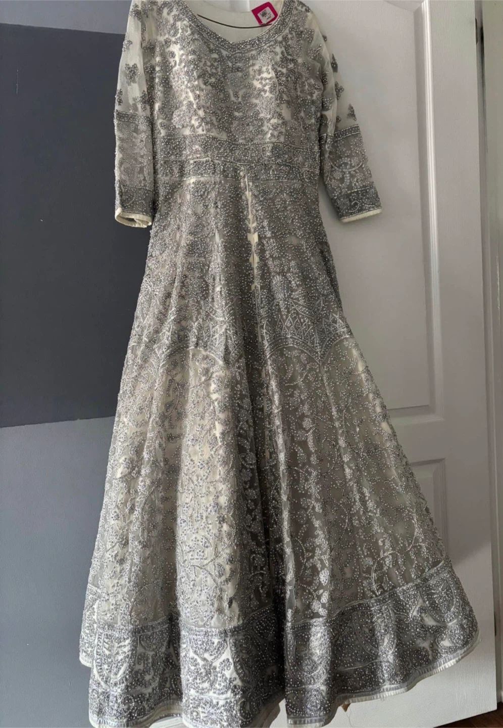 Women's Embellished Anarkali Dress in grey - photo 2