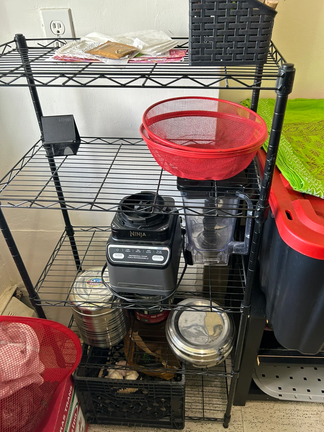 Metal shelf for storage
