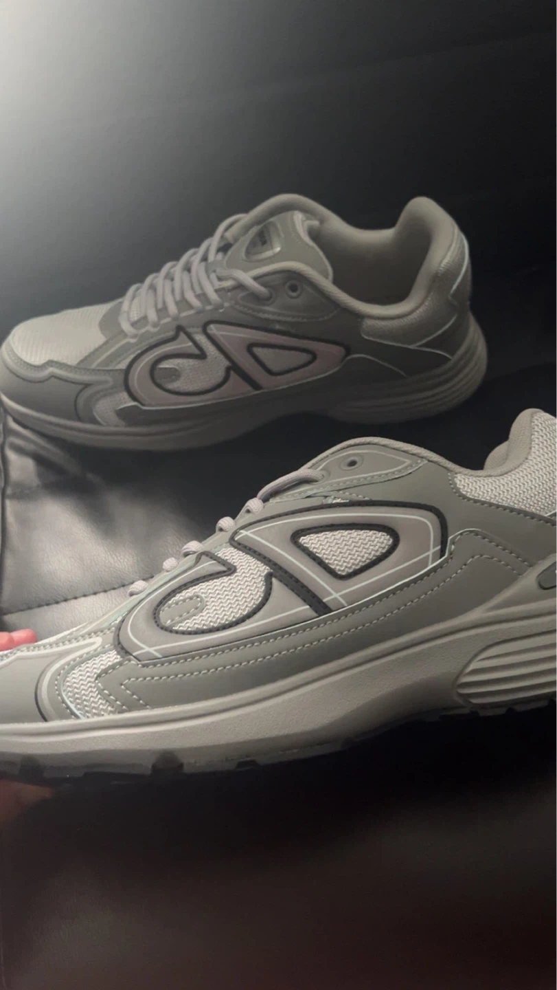 Grey Dior Men's B22 Sneakers - photo 2