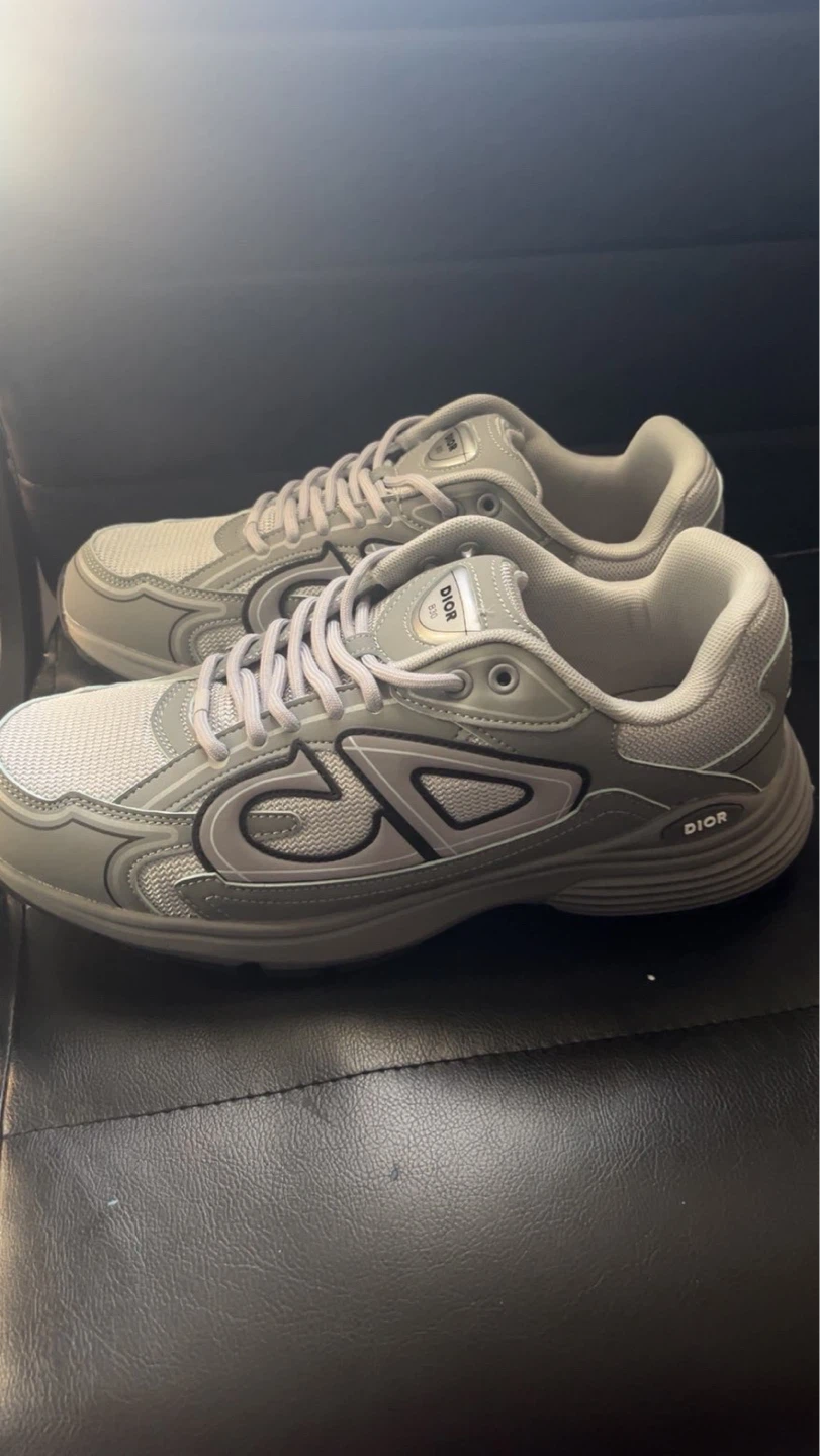 Grey Dior Men's B22 Sneakers - photo 3