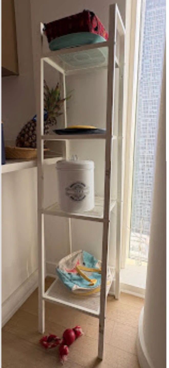White Metal 5-Tier Shelf Unit
