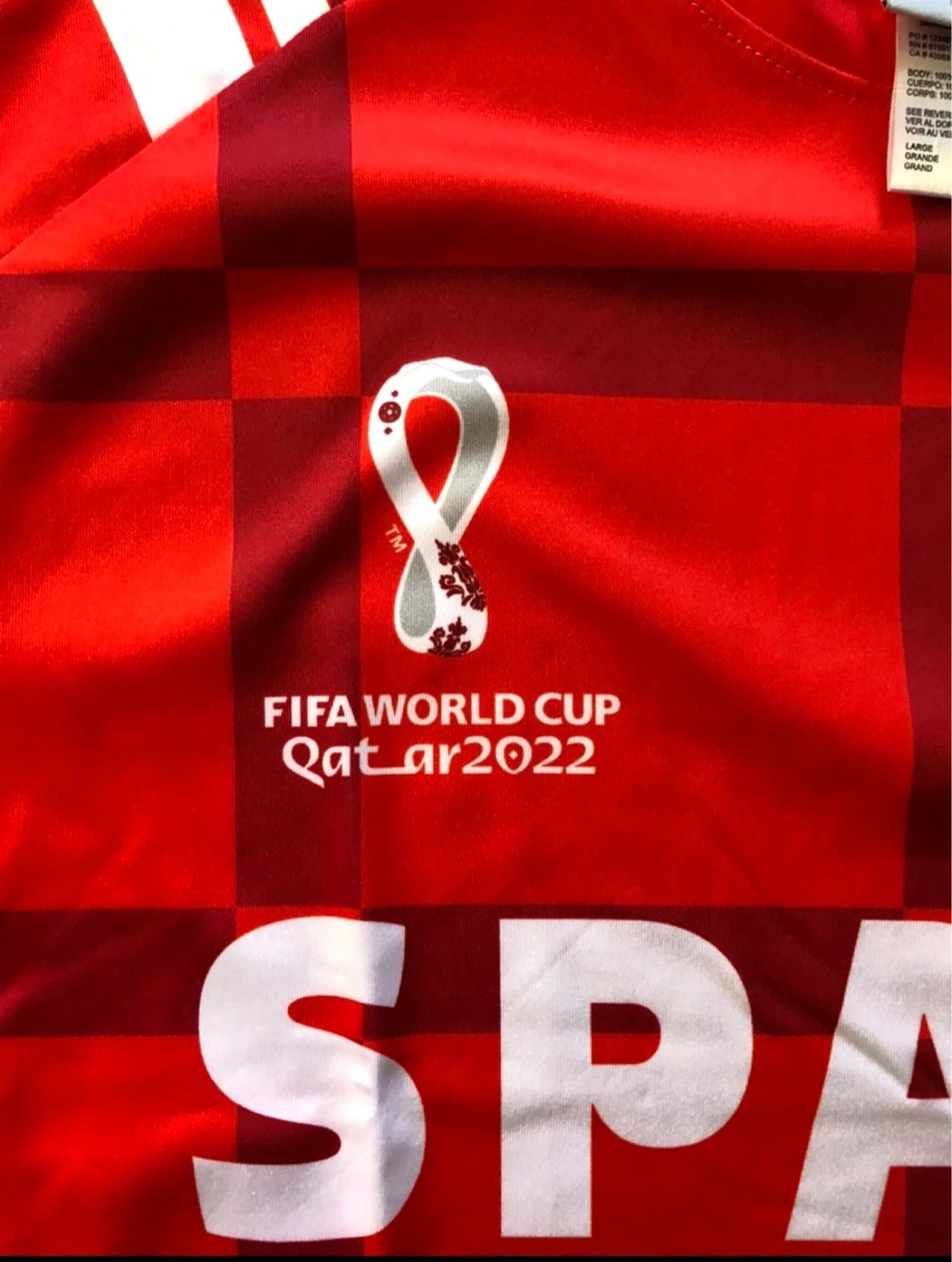 2022 FIFA World Cup Spain Shirt Adult Large ⚽️ - photo 2
