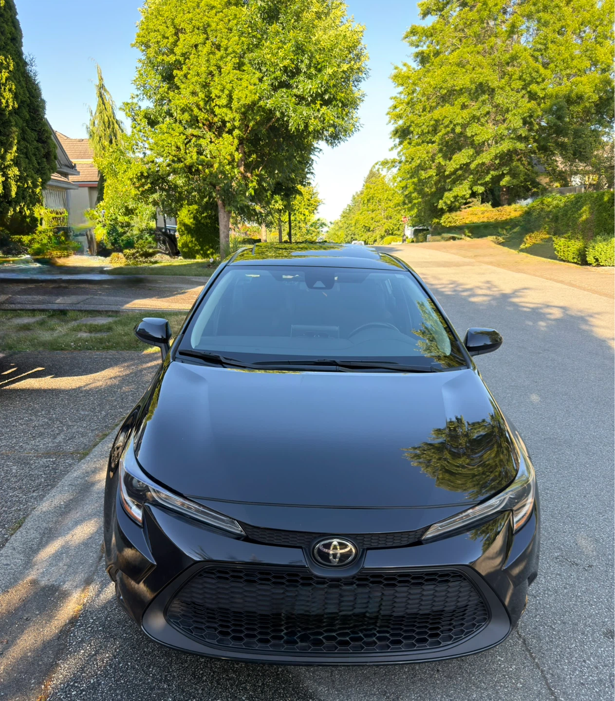 Black Toyota Corolla LE Sedan