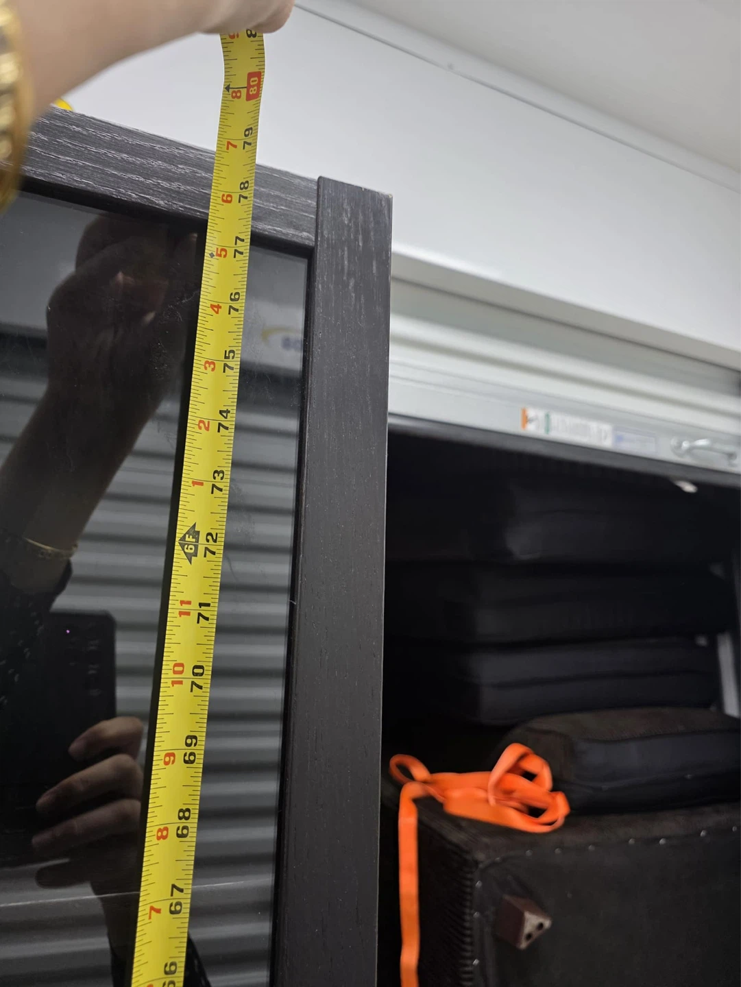 Ikea Tall Black Storage Cabinet with Glass Doors - photo 4