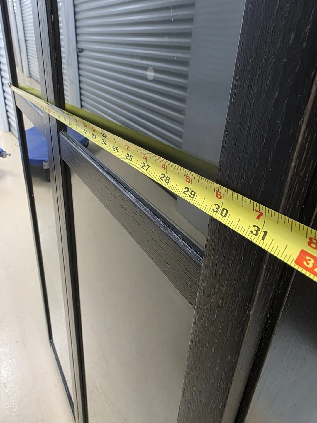 Ikea Tall Black Storage Cabinet with Glass Doors - photo 5