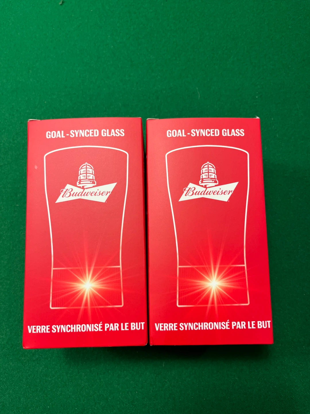 Budweiser Red Light Goal-Synced Glass