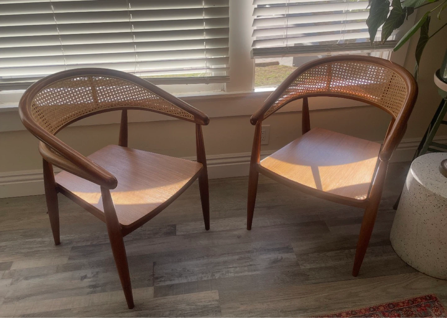 Hans J. Wegner-Inspired Solid Teak & Cane Dining Chairs - photo 3