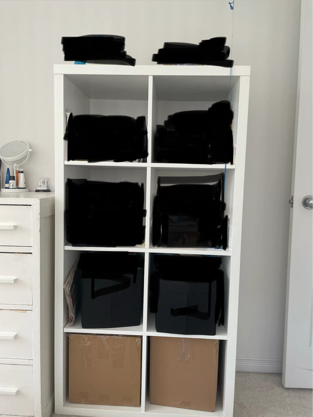 White Cube Storage Shelf Ikea kallax