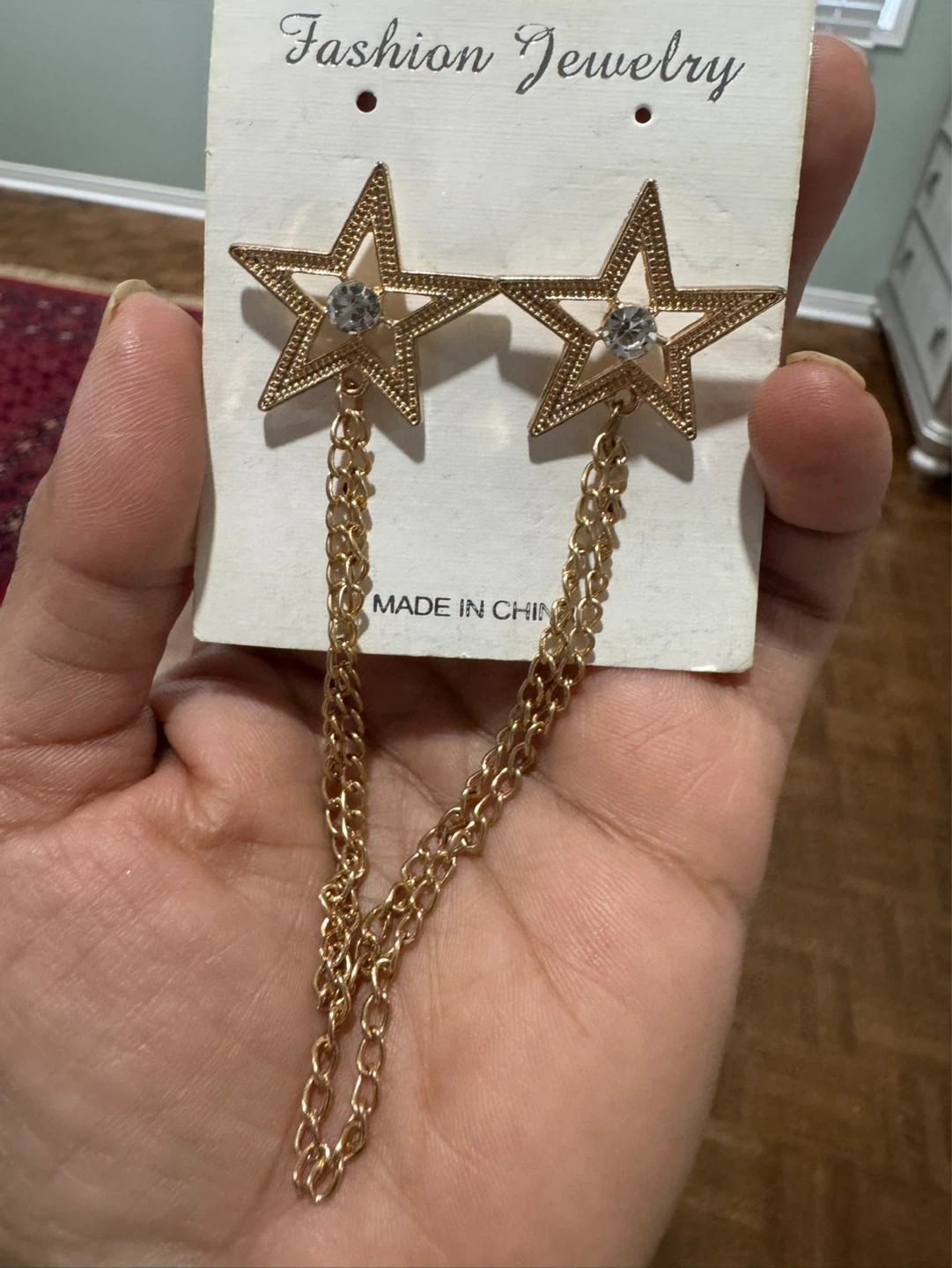 ⚽️Gold Star Drop brooch for men with Chain