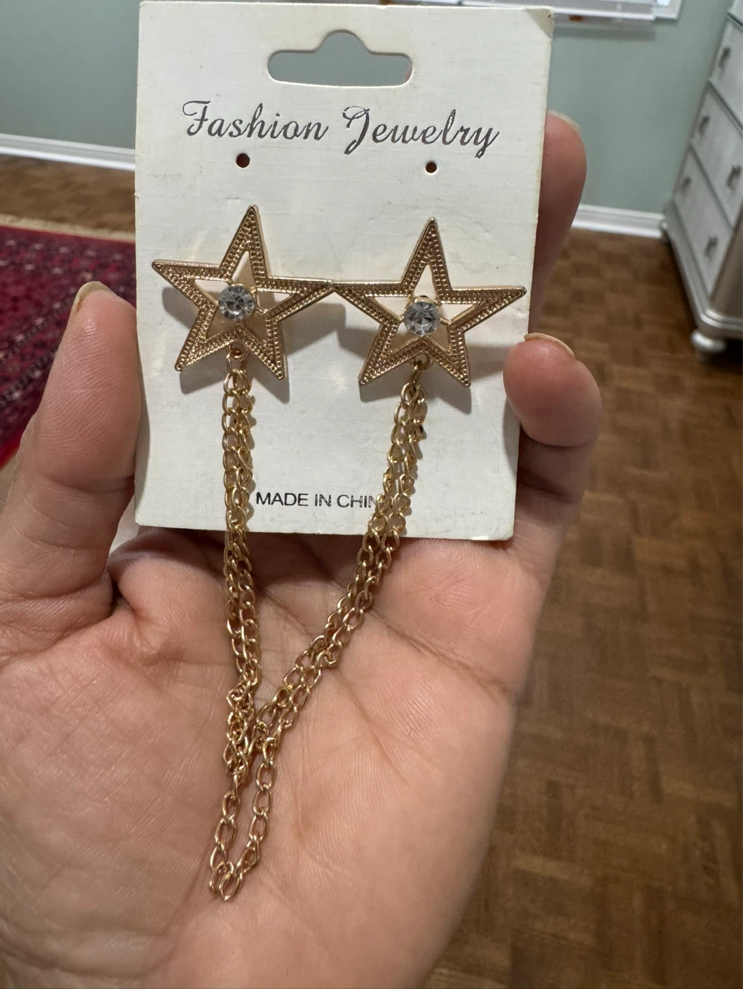 ⚽️Gold Star Drop brooch for men with Chain - photo 3