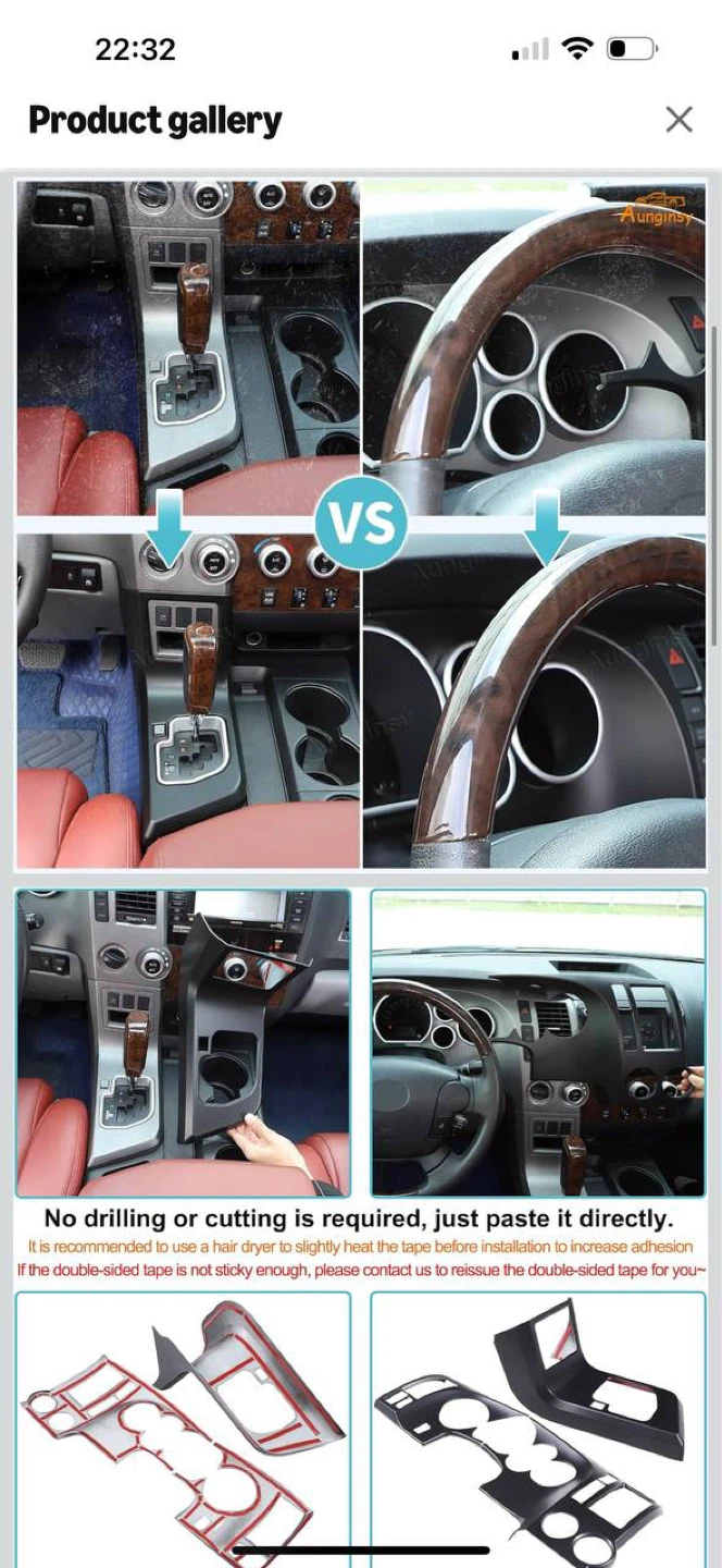 Toyota Tundra 2007-2013 Interior Trim Kit – Matte Black - photo 2