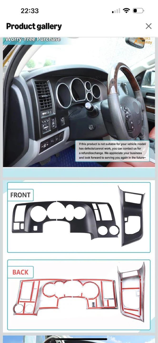 Toyota Tundra 2007-2013 Interior Trim Kit – Matte Black - photo 4