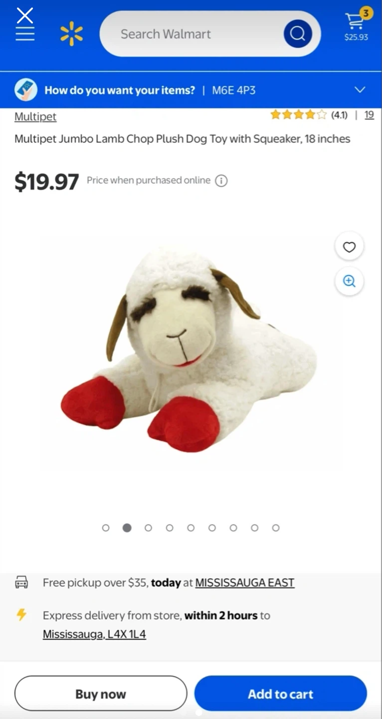 Brand new JUMBO Lamb Chop toy - photo 2