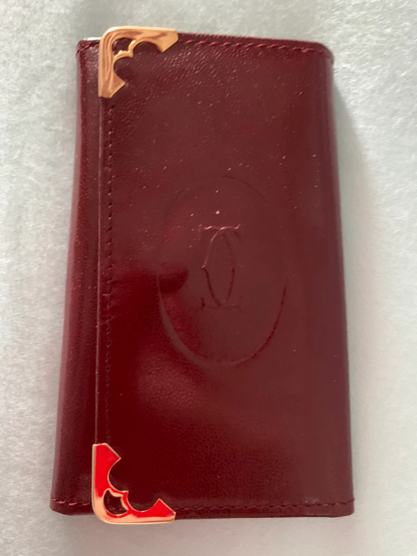 Cartier Burgundy Leather Key Holder