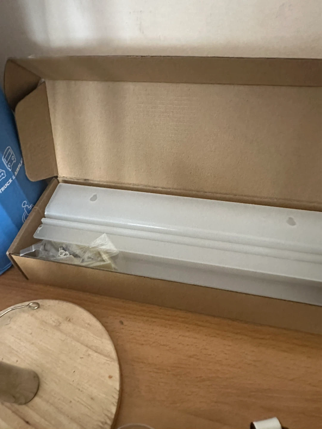 White Shelf Unit with Hardware