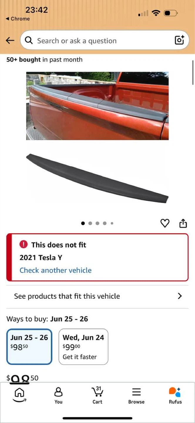 Dodge Ram Tailgate Molding Cap / Tailgate Spoiler 2009-20 - photo 2