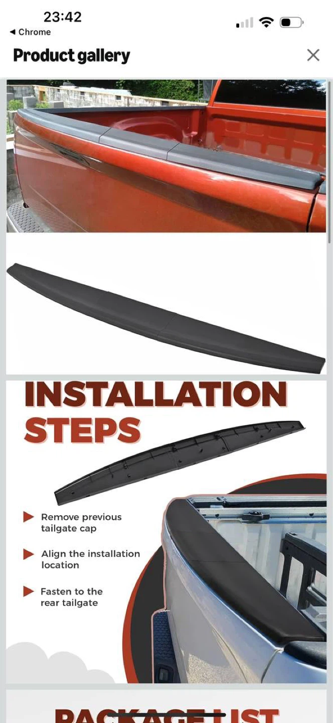 Dodge Ram Tailgate Molding Cap / Tailgate Spoiler 2009-20 - photo 3
