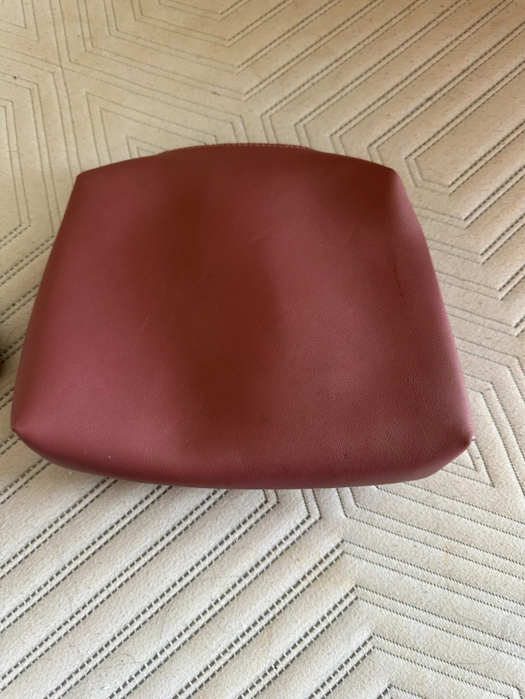 Red Faux Leather Clutch Bag