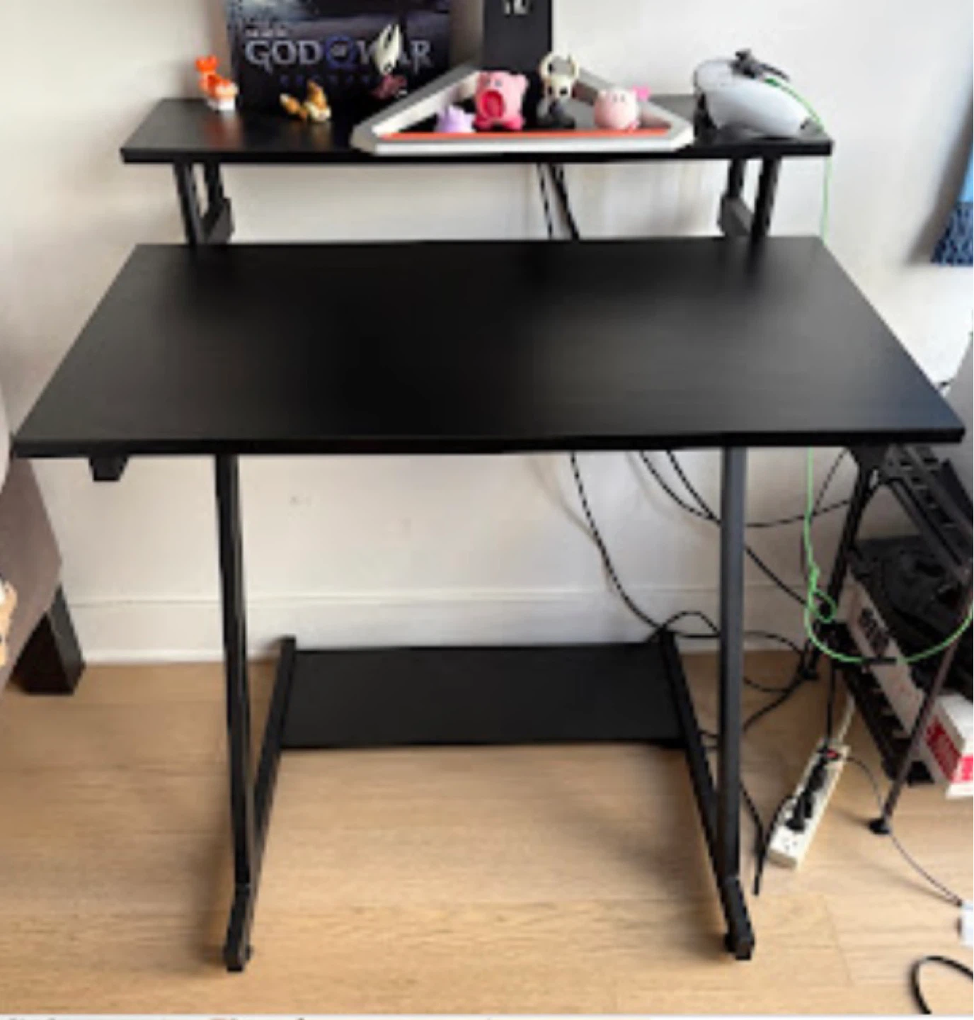 Black Gaming Desk with Shelf - photo 2