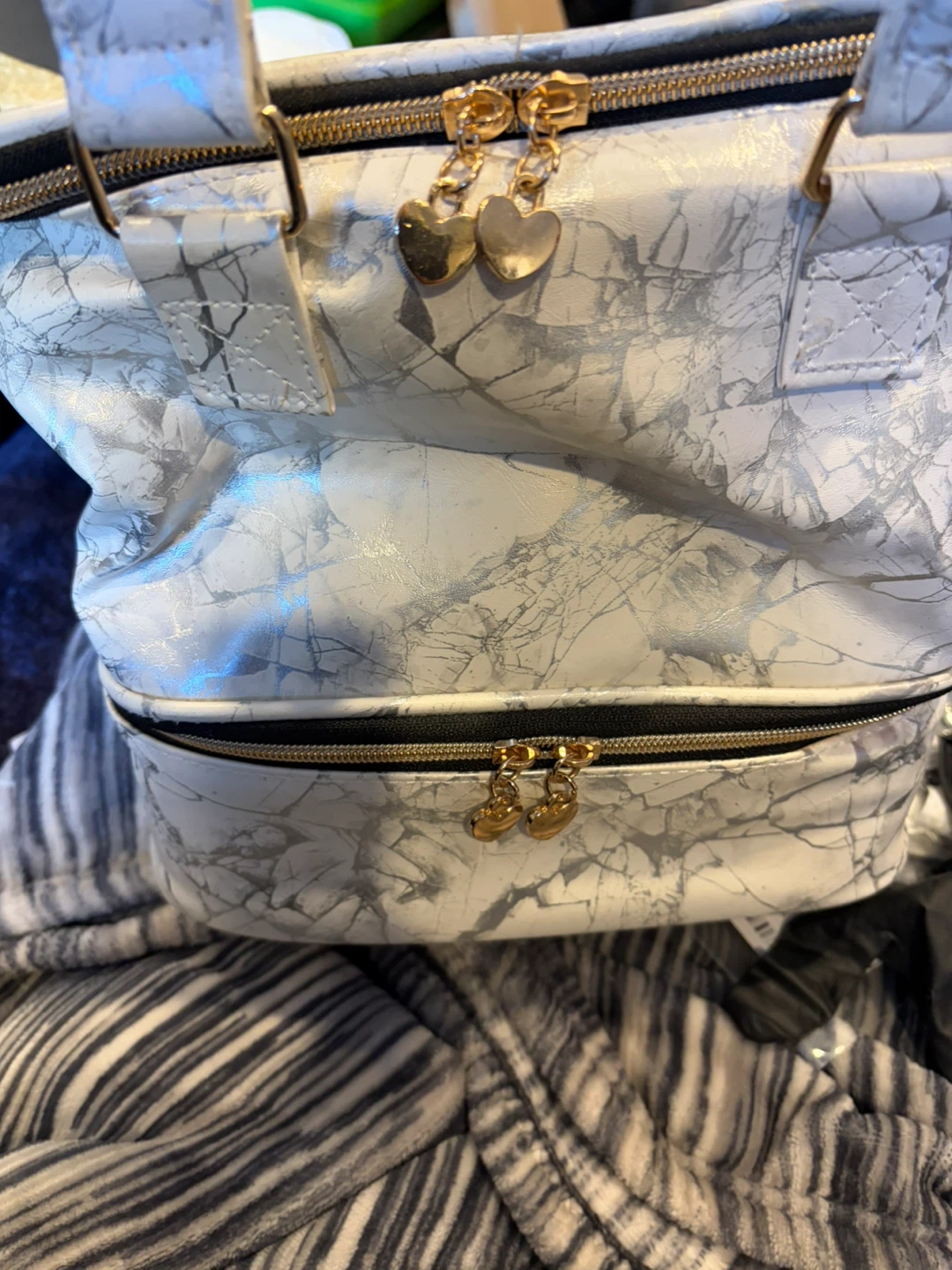 Marble Print ⚽️ Makeup or Nail Polish Organizer Bag