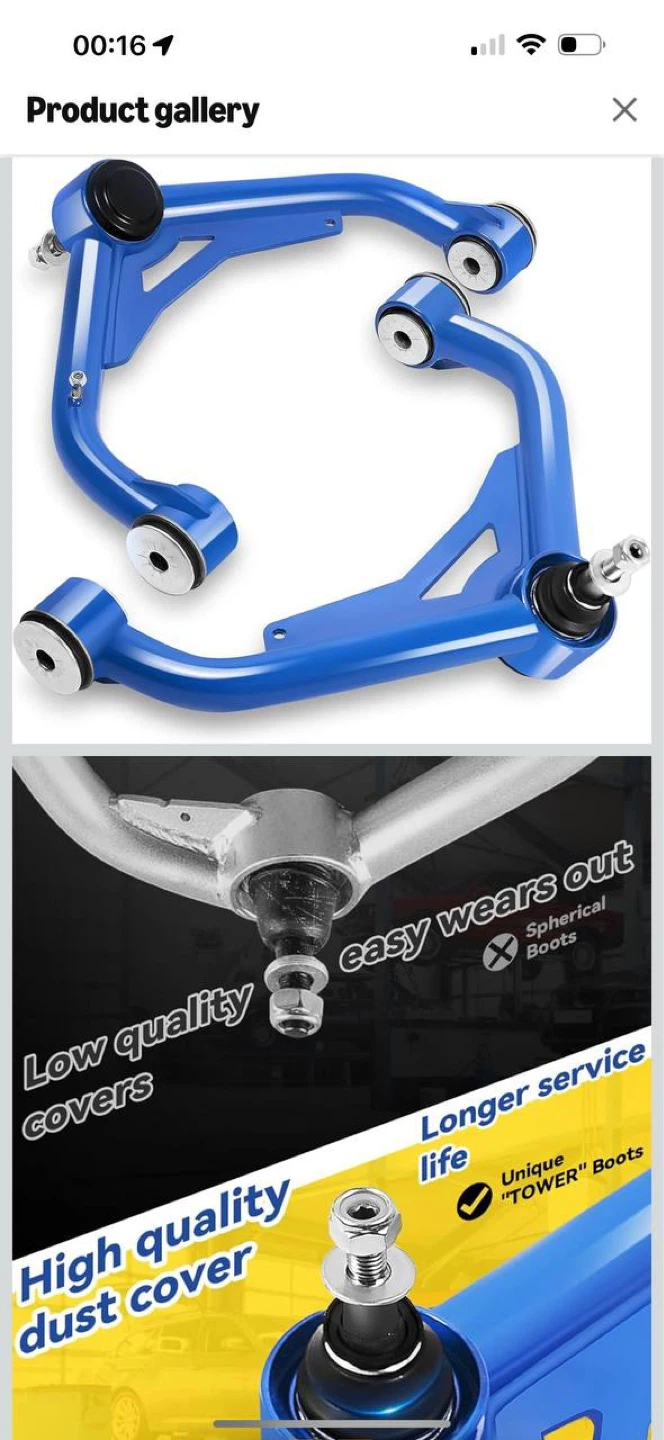 Front Upper Control Arms Kit (2-4” Lift) – Silverado/Sierra/Hu - photo 3