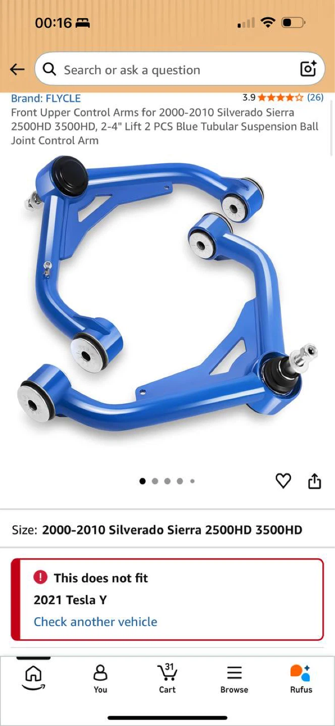 Front Upper Control Arms Kit (2-4” Lift) – Silverado/Sierra/Hu