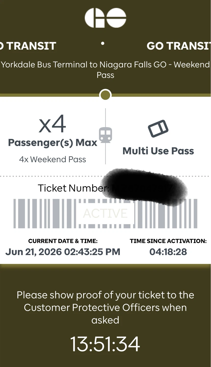 ⚽️GO Transit 4x Weekend Passes