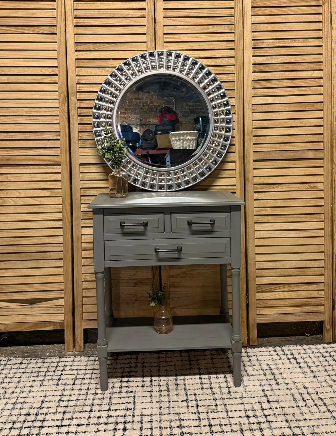 Accent Table and Decorative Mirror