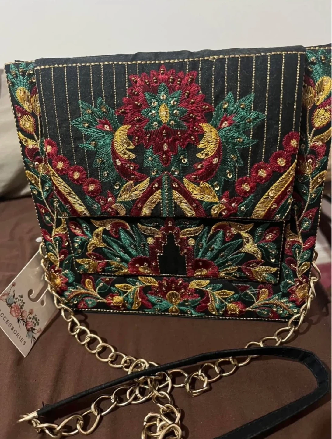 J. ACCESSORIES Embroidered Clutch Bag - photo 2