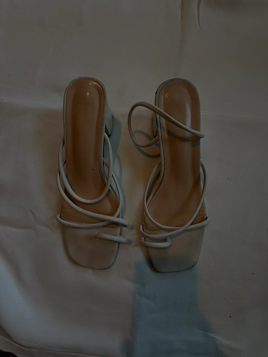 White Strap Heeled Sandals EUR 40 - photo 4