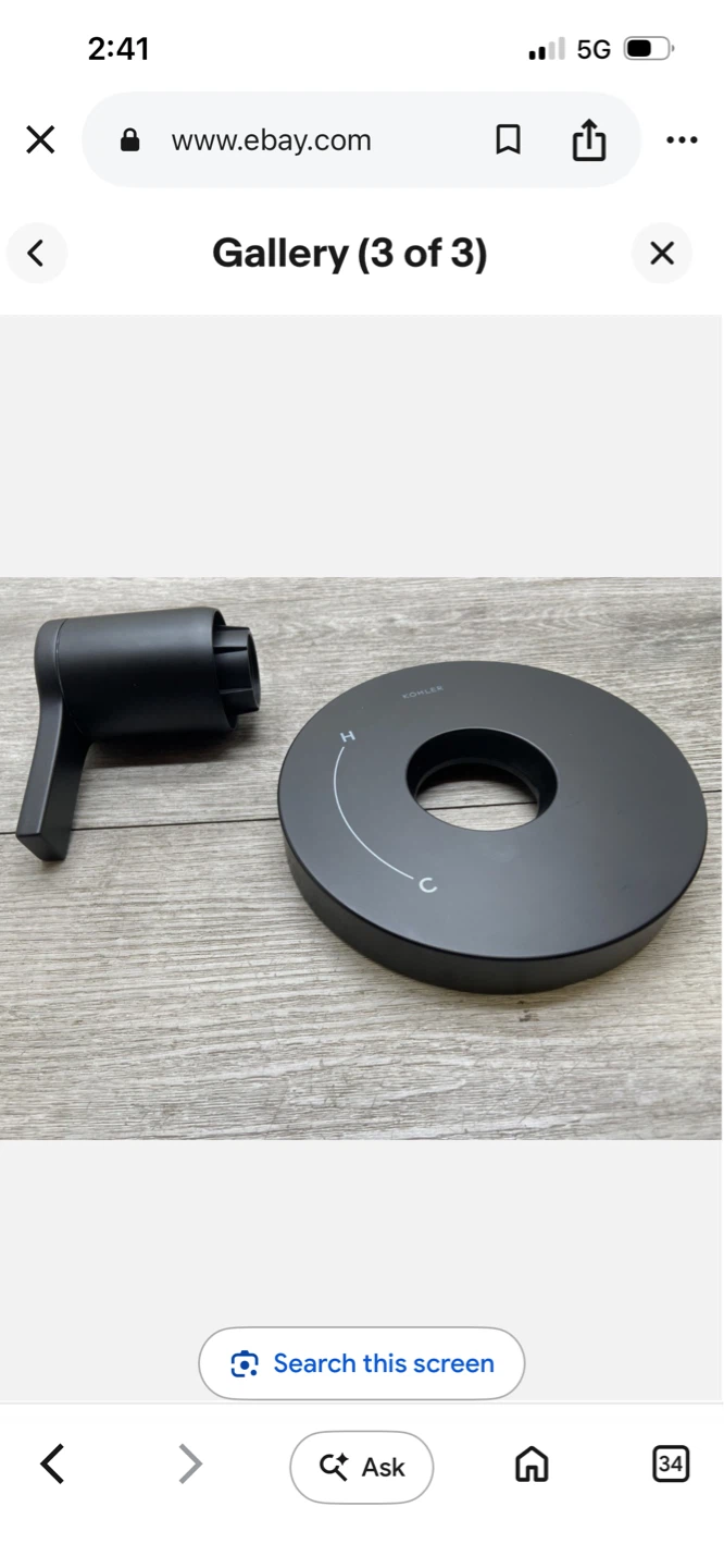 New Kohler Matte Black Shower Faucet Trim Kit TS35320-4-BL - photo 3