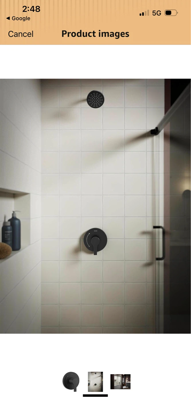 New Kohler Matte Black Shower Faucet Trim Kit TS35320-4-BL - photo 4